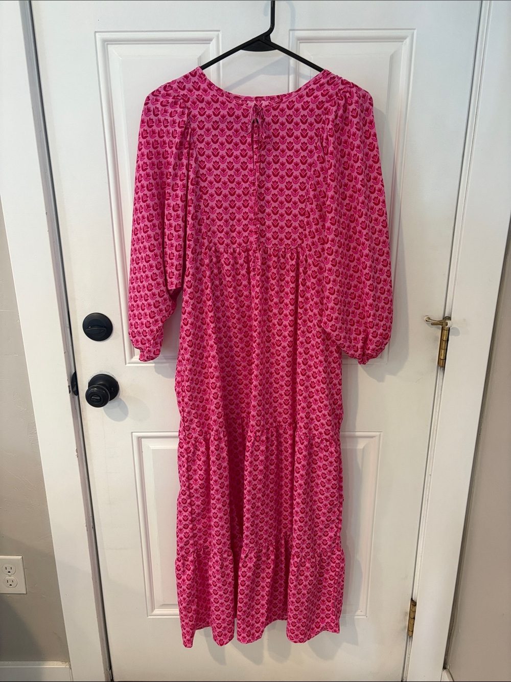 Pink Printed Midi Dress